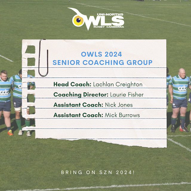 Uni-Norths Owls Unveils Stellar Coaching Group for 2024 Rugby Season